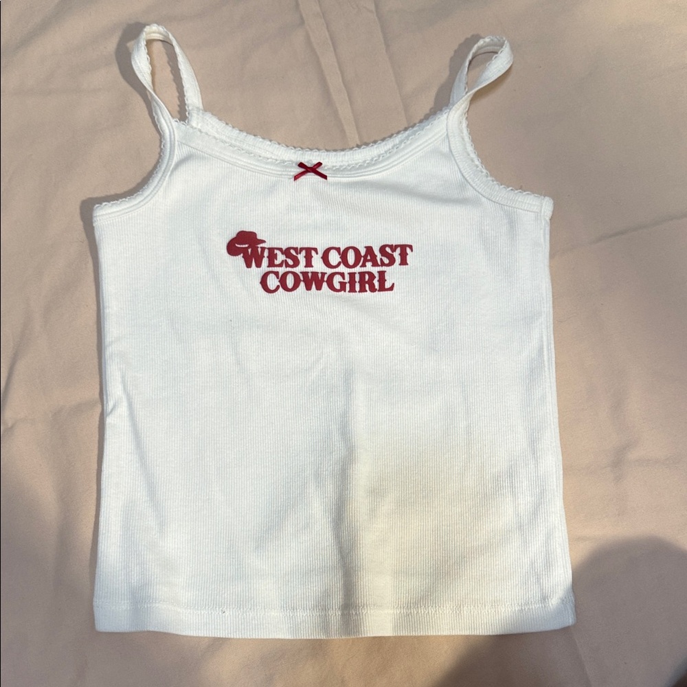 Aeropostale White Crop Top with Maroon Details